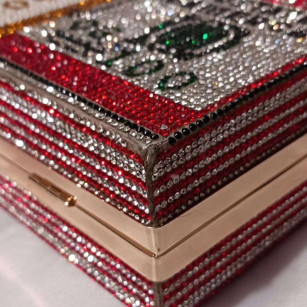 Crystal Rhinestone Embellished Money Clutch Shoulder Crossbody Bag - Picture 15 of 16